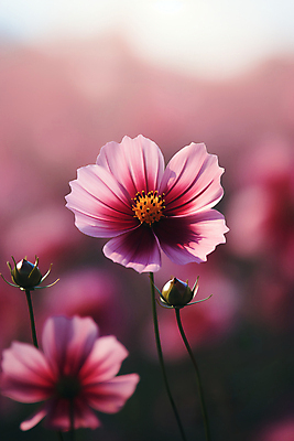 JPG 편집이미지 분홍색 꽃밭 자연 가을꽃 풍경 초원 사람없음 코스모스 편집실사 AI포토 AI콘텐츠 꽃 컬러 CG 생태계 파일형식 가을_계절