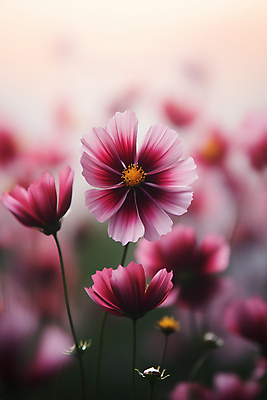 JPG 편집이미지 분홍색 꽃밭 자연 가을꽃 풍경 초원 사람없음 코스모스 편집실사 AI포토 AI콘텐츠 꽃 컬러 CG 생태계 파일형식 가을_계절