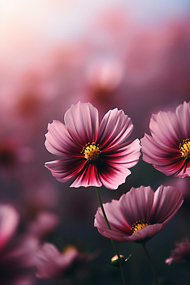 JPG 편집이미지 분홍색 꽃밭 자연 가을꽃 풍경 초원 사람없음 코스모스 편집실사 AI포토 AI콘텐츠 꽃 컬러 CG 생태계 파일형식 가을_계절