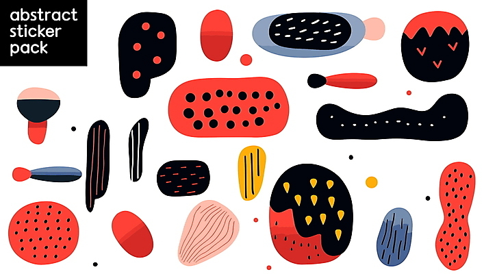 모양 디자인 선 스티커 일러스트 추상 사람없음 그래픽 세트 다이어리 면 점 다홍색 엘리먼트 다꾸 국내일러스트 AI파일 컬러 무늬 사무용품 신조어 약어 파일형식 벡터