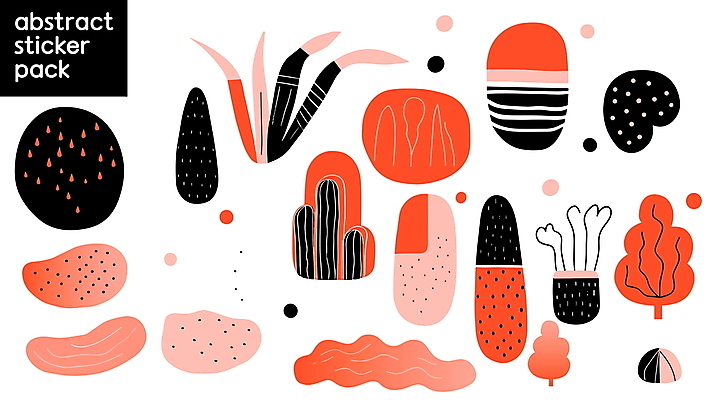 모양 디자인 선 분홍색 스티커 일러스트 추상 사람없음 그래픽 세트 다이어리 검은색 면 점 다홍색 엘리먼트 다꾸 국내일러스트 AI파일 컬러 무늬 사무용품 신조어 약어 파일형식 벡터