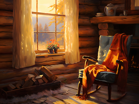 JPG 꽃 화분 의자 일러스트 창문 실내 따뜻함 사람없음 목재 인테리어 햇빛 커튼 편안함 장작 담요 디지털합성 벽난로 창밖 유화 편집소스 국내일러스트 AI일러스트 AI콘텐츠 나무 식물 디자인 가구 재료 미술 내부 태양 감각 파일형식