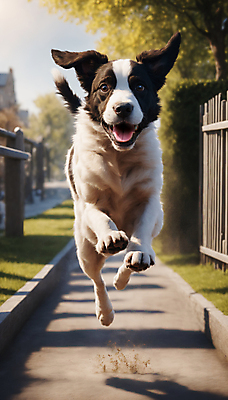 JPG 편집이미지 한마리 거리 사람없음 달리기 점프 산책 강아지 디지털합성 즐거움 콜리 흙먼지 편집실사 AI포토 AI콘텐츠 1 감정 모션 휴식 반려동물 개 CG 먼지 파일형식