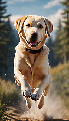 JPG 편집이미지 한마리 거리 사람없음 달리기 점프 산책 리트리버 강아지 래브라도리트리버 디지털합성 즐거움 목줄 흙먼지 편집실사 AI포토 AI콘텐츠 1 감정 모션 휴식 반려동물 개 CG 먼지 파일형식 반려용품