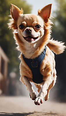 JPG 편집이미지 한마리 거리 사람없음 달리기 점프 산책 강아지 디지털합성 즐거움 치와와 편집실사 AI포토 AI콘텐츠 1 감정 모션 휴식 반려동물 개 CG 파일형식