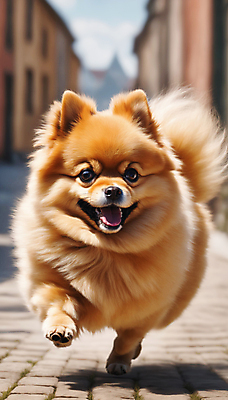 JPG 편집이미지 한마리 거리 사람없음 달리기 점프 산책 강아지 디지털합성 즐거움 포메라니안 편집실사 AI포토 AI콘텐츠 1 감정 모션 휴식 반려동물 개 CG 파일형식