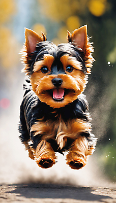 JPG 편집이미지 한마리 거리 사람없음 달리기 점프 산책 강아지 요크셔테리어 디지털합성 즐거움 흙먼지 편집실사 AI포토 AI콘텐츠 1 감정 모션 휴식 반려동물 개 테리어 CG 먼지 파일형식