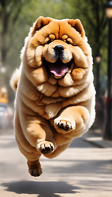 JPG 편집이미지 한마리 거리 사람없음 달리기 점프 산책 강아지 디지털합성 즐거움 차우차우 편집실사 AI포토 AI콘텐츠 1 감정 모션 휴식 반려동물 개 CG 파일형식