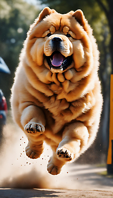 JPG 편집이미지 한마리 거리 사람없음 달리기 점프 산책 강아지 디지털합성 즐거움 차우차우 흙먼지 편집실사 AI포토 AI콘텐츠 1 감정 모션 휴식 반려동물 개 CG 먼지 파일형식