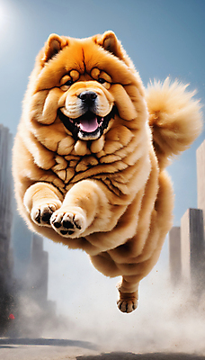 JPG 편집이미지 한마리 거리 사람없음 달리기 점프 산책 강아지 디지털합성 즐거움 차우차우 흙먼지 편집실사 AI포토 AI콘텐츠 1 감정 모션 휴식 반려동물 개 CG 먼지 파일형식