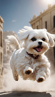 JPG 편집이미지 한마리 거리 사람없음 달리기 햇빛 점프 산책 말티즈 강아지 디지털합성 즐거움 목줄 흙먼지 편집실사 AI포토 AI콘텐츠 1 감정 모션 휴식 반려동물 태양 개 CG 먼지 파일형식 반려용품