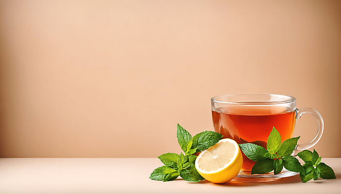 JPG 편집이미지 사람없음 차 찻잔 레몬 허브 허브차 카피스페이스 편집실사 AI포토 AI콘텐츠 식물 음료 과일 잔 차_음료 공백 CG 파일형식
