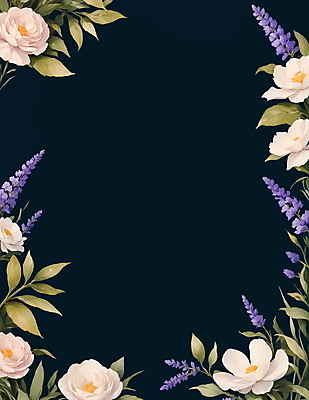 JPG 꽃 잎 일러스트 프레임 사람없음 장미 흰색 데이지 라일락 카피스페이스 보테니컬아트 국내일러스트 AI일러스트 AI콘텐츠 식물 컬러 공백 파일형식