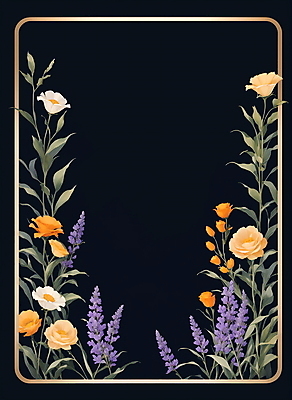 JPG 꽃 잎 일러스트 프레임 사람없음 장미 사각형 테두리 데이지 라일락 보테니컬아트 국내일러스트 AI일러스트 AI콘텐츠 도형 식물 파일형식