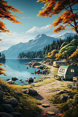 JPG 나무 구름 편집이미지 꽃 호수 낙엽 의자 하늘 산 텐트 풍경 사람없음 캠핑 바위 캠핑장 디지털합성 캠핑카 편집실사 자연요소 식물 가구 잎 자동차 레저 캠핑도구 돌_바위 CG 파일형식