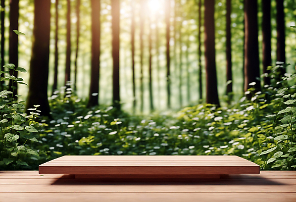 JPG 나무 편집이미지 잎 자연 사람없음 목재 햇빛 사각형 풀 숲 받침대 나무판자 단상 포디움 편집실사 AI컴퓨터그래픽 AI콘텐츠 도형 식물 재료 태양 무대 CG 생태계 파일형식