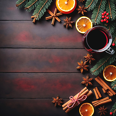 JPG 편집이미지 열매 리본 잔 사람없음 하이앵글 레드와인 레몬 솔잎 시나몬스틱 카피스페이스 뱅쇼 팔각회향 편집실사 AI포토 AI콘텐츠 식물 식기 뷰포인트 잎 과일 와인 공백 향신료 CG 시나몬 파일형식