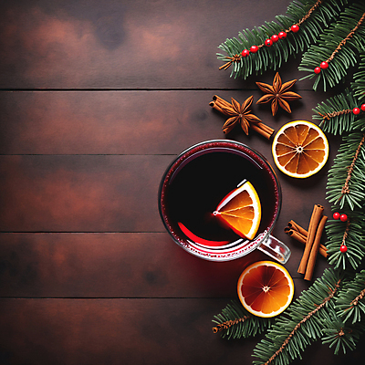 JPG 편집이미지 열매 잔 사람없음 하이앵글 레드와인 레몬 솔잎 시나몬스틱 카피스페이스 뱅쇼 팔각회향 편집실사 AI포토 AI콘텐츠 식물 식기 뷰포인트 잎 과일 와인 공백 향신료 CG 시나몬 파일형식