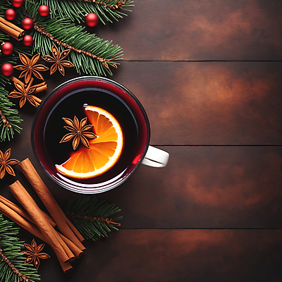 JPG 편집이미지 잔 사람없음 레드와인 레몬 솔잎 시나몬스틱 오너먼트 카피스페이스 뱅쇼 팔각회향 편집실사 AI포토 AI콘텐츠 식기 잎 크리스마스장식 과일 와인 공백 향신료 CG 시나몬 파일형식