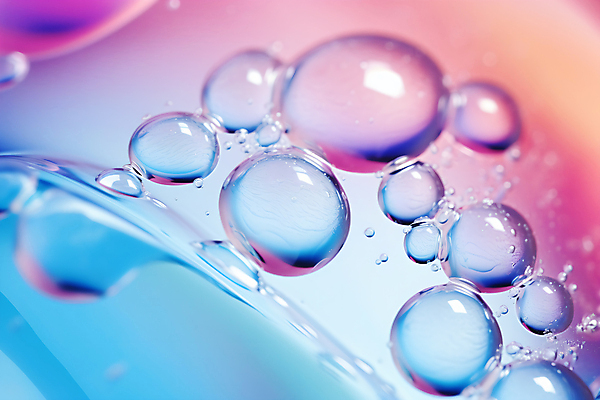 JPG 편집이미지 분홍색 사람없음 파란색 물방울 물거품 그라데이션 편집실사 AI포토 AI콘텐츠 컬러 거품 CG 파일형식