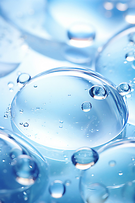 JPG 편집이미지 사람없음 파란색 물방울 물거품 편집실사 AI포토 AI콘텐츠 컬러 거품 CG 파일형식