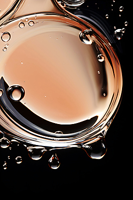 JPG 편집이미지 사람없음 검은색 물방울 물거품 베이지색 편집실사 AI포토 AI콘텐츠 컬러 거품 CG 파일형식