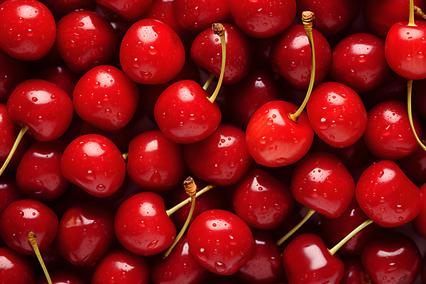 JPG 편집이미지 과일 사람없음 빨간색 물방울 체리 수분 가득함 편집실사 AI포토 AI콘텐츠 컬러 CG 파일형식