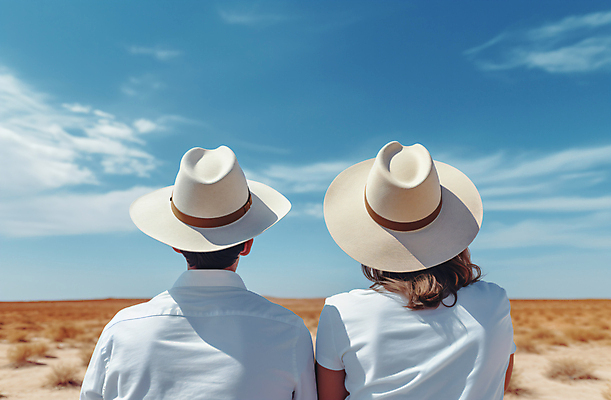 JPG 구름 편집이미지 모자 커플 여자 남자 여행 데이트 하늘 상반신 성인 두명 뒷모습 여름 관광지 여름휴가 풀 휴양지 기념사진 성인만 편집실사 AI인물포토 AI콘텐츠 자연요소 식물 잡화 계절 뷰포인트 관계 휴가 사람 장소 CG 파일형식 여름_계절 AI포토