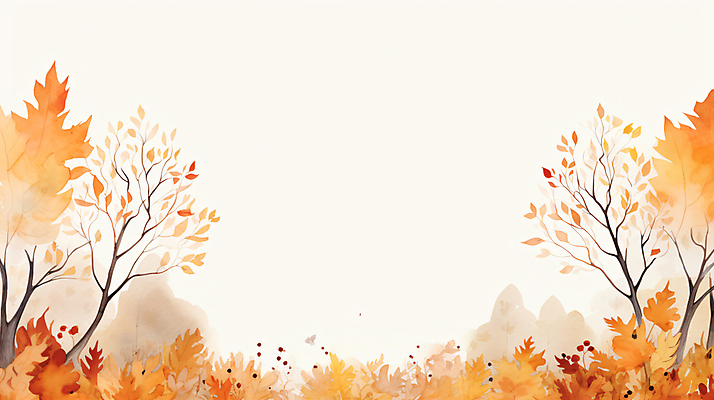 JPG 낙엽 일러스트 단풍나무 수채화 풍경 사람없음 주황색 가을 풀 그림 국내일러스트 AI일러스트 AI콘텐츠 나무 식물 계절 컬러 단풍 잎 파일형식