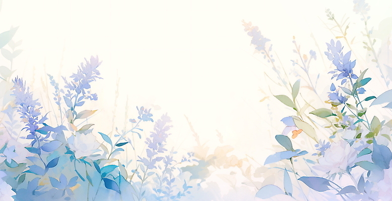 JPG 꽃 일러스트 자연 수채화 사람없음 보라색 풀 카피스페이스 보테니컬아트 국내일러스트 AI일러스트 AI콘텐츠 식물 컬러 공백 생태계 파일형식