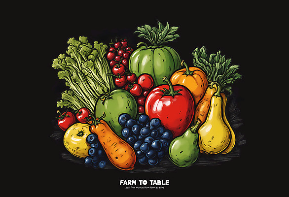 PSD 토마토 채소 과일 일러스트 식재료 호박 포도 파프리카 프레임 사람없음 당근 국내일러스트 뿌리채소 파일형식