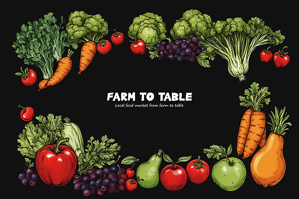 PSD 토마토 채소 과일 일러스트 식재료 포도 파프리카 프레임 사람없음 당근 사과 브로콜리 국내일러스트 뿌리채소 파일형식