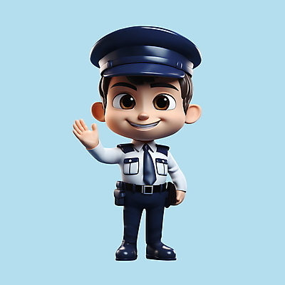 전신 PSD 편집이미지 남자 3D캐릭터 한명 서기 미소 청년 성인 3D 손들기 인사 경찰 손인사 경찰복 성인남자한명만 편집3D 직업 캐릭터 1 유니폼 모션 표정 사람 예절 디지털합성 남자한명만 성인남자만 파일형식