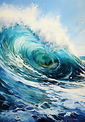 JPG 편집이미지 물결 파도 자연 풍경 사람없음 파란색 디지털합성 웨이브 이미지편집 편집실사 바다 컬러 CG 생태계 파일형식