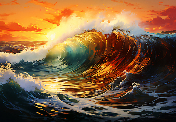 JPG 구름 편집이미지 물결 파도 자연 하늘 풍경 사람없음 일몰 디지털합성 웨이브 이미지편집 편집실사 자연요소 바다 노을 CG 생태계 파일형식