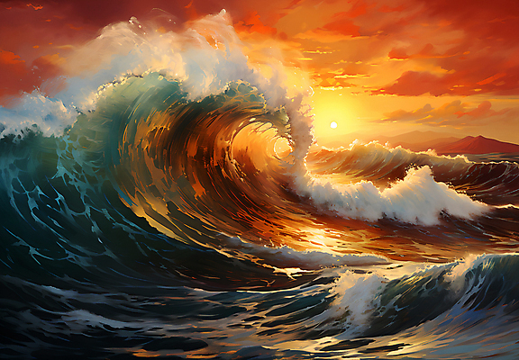 JPG 구름 편집이미지 물결 파도 자연 하늘 풍경 사람없음 일몰 디지털합성 웨이브 이미지편집 편집실사 자연요소 바다 노을 CG 생태계 파일형식