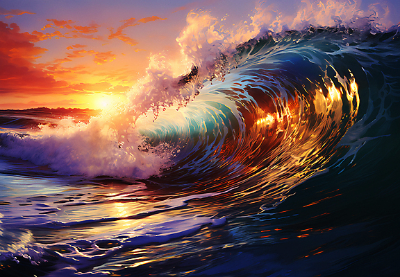 JPG 구름 편집이미지 물결 파도 자연 하늘 풍경 사람없음 일몰 디지털합성 웨이브 이미지편집 편집실사 자연요소 바다 노을 CG 생태계 파일형식