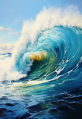 JPG 편집이미지 물결 파도 자연 풍경 사람없음 파란색 디지털합성 웨이브 이미지편집 편집실사 바다 컬러 CG 생태계 파일형식