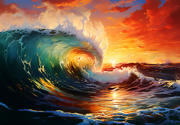 JPG 구름 편집이미지 물결 파도 자연 하늘 풍경 사람없음 일몰 디지털합성 웨이브 이미지편집 편집실사 자연요소 바다 노을 CG 생태계 파일형식