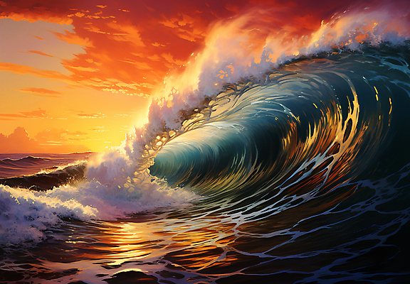 JPG 구름 편집이미지 물결 파도 자연 하늘 풍경 사람없음 일몰 디지털합성 웨이브 이미지편집 편집실사 자연요소 바다 노을 CG 생태계 파일형식