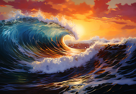 JPG 구름 편집이미지 물결 파도 자연 하늘 풍경 사람없음 일몰 디지털합성 웨이브 이미지편집 편집실사 자연요소 바다 노을 CG 생태계 파일형식