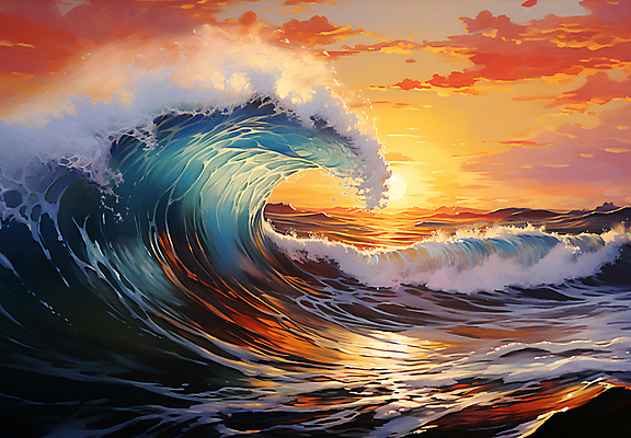 JPG 구름 편집이미지 물결 파도 자연 하늘 풍경 사람없음 일몰 디지털합성 웨이브 이미지편집 편집실사 자연요소 바다 노을 CG 생태계 파일형식