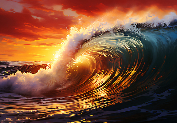 JPG 구름 편집이미지 물결 파도 자연 하늘 풍경 사람없음 일몰 디지털합성 웨이브 이미지편집 편집실사 자연요소 바다 노을 CG 생태계 파일형식