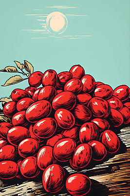 JPG 디자인 포스터 일러스트 하늘 나뭇잎 사람없음 빨간색 원두 디지털합성 그림 나무탁자 국내일러스트 AI일러스트 AI콘텐츠 커피 컬러 잎 탁자 파일형식