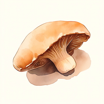 JPG 음식 일러스트 수채화 사람없음 갈색 버섯 식용버섯 국내일러스트 AI일러스트 AI콘텐츠 컬러 파일형식