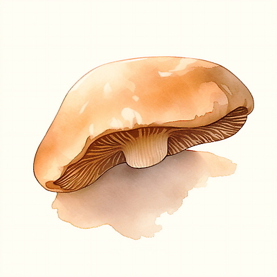 JPG 음식 일러스트 수채화 사람없음 갈색 버섯 식용버섯 국내일러스트 AI일러스트 AI콘텐츠 컬러 파일형식