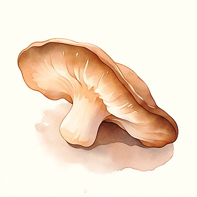 JPG 음식 일러스트 수채화 사람없음 갈색 버섯 식용버섯 국내일러스트 AI일러스트 AI콘텐츠 컬러 파일형식