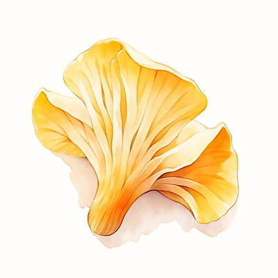 JPG 음식 일러스트 수채화 사람없음 노란색 버섯 식용버섯 국내일러스트 AI일러스트 AI콘텐츠 컬러 파일형식