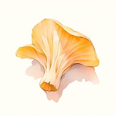 JPG 음식 일러스트 수채화 사람없음 노란색 버섯 식용버섯 국내일러스트 AI일러스트 AI콘텐츠 컬러 파일형식