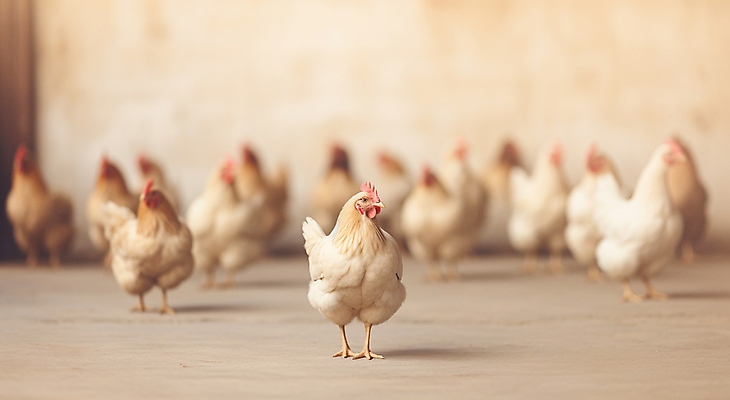 JPG 편집이미지 여러마리 사람없음 가축 닭 축산업 디지털합성 닭벼슬 닭장 블러효과 편집실사 AI포토 AI콘텐츠 동물 산업 다수 조류 CG 블러 파일형식 효과